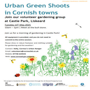 poster with info and flowers