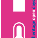 Heritage Open days logo. Pink H