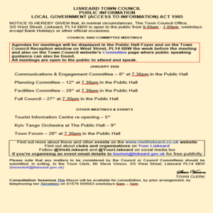 Public Meetings January 2026