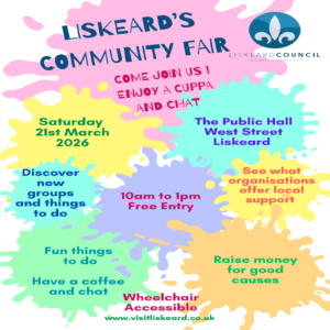 poster giving details of when the Community Fair is happening