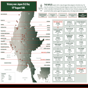 map showing wars The Rifles fought